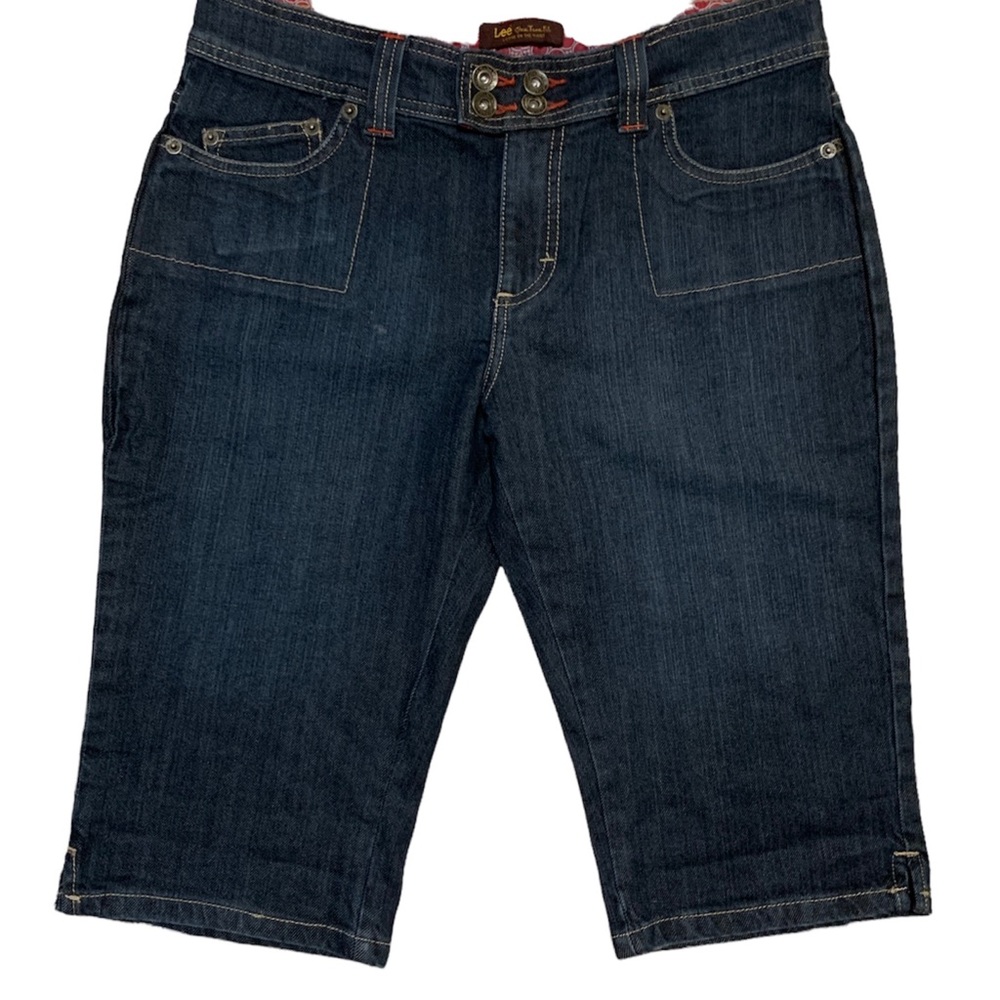 Lee ‘One True Fit’ Women’s Bermuda Jean Shorts Size 10M